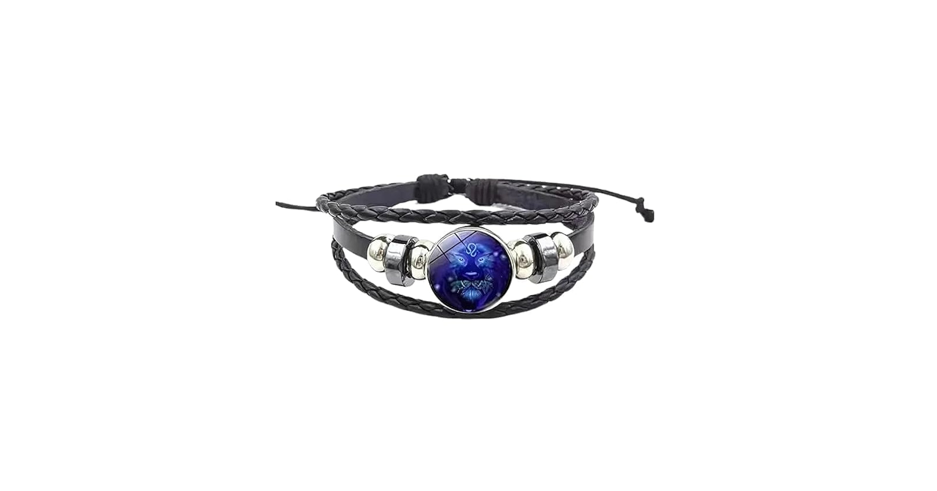 Guardian Bracelet Black Leather Bracelet Adjustable