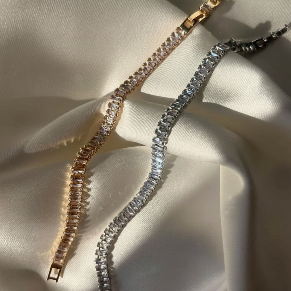 Emerald Diamond Tennis Bracelet Pack of 2